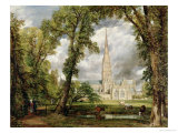 View of Salisbury Cathedral from the Bishop's Grounds  circa 1822