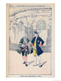 Francois Voltaire with King Frederick II of Prussia at Sanssouci Near Potsdam