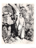 Human Sacrifice by a Gaulish Druid  from "Histoire De France" by LP Anquetil  1851