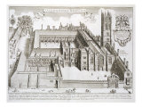Magdalen College  Oxford  from "Oxonia Illustrata " Published 1675