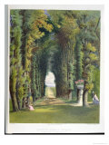 Vista in the Gardens of Teddesley  from "Gardens of England " Published 1857
