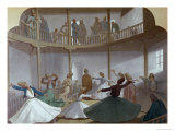 Dance of the Whirling Dervishes  Illustration from "L'Egypte Moderne " circa 1870