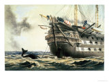 Hms Agamemnon Laying the Original Atlantic Cable  from "The Atlantic Telegraph"