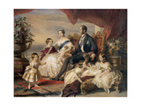 Queen Victoria and Prince Albert with Five of the Their Children  1846