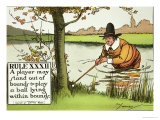 Rule XXXII: A Player May Stand out of Bounds to Play a Ball Lying Within Bounds  from Rules of Golf