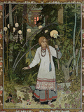 Vassilissa in the Forest  Illustration from the Russian Folk Tale  "The Very Beautiful Vassilissa"