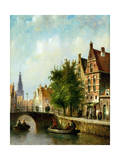 Figures on a Canal  Amsterdam