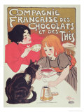 Poster Advertising the Compagnie Francaise Des Chocolats Et Des Thes  circa 1898
