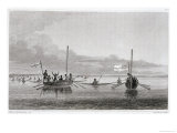 Eskimaux Coming Towards the Boats in Shoalwater Bay  July 7  1826