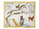 Constellation of Monoceros with Canis Major and Minor  Plate 13 from "Atlas Coelestis"