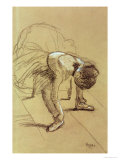 Seated Dancer Adjusting Her Shoes  circa 1890