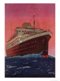 The Liner MV Alcantara at Sea  1928
