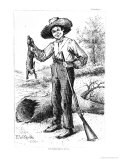 Frontispiece to "The Adventures of Huckleberry Finn " by Mark Twain 1884