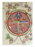 Map of Jerusalem and Palestine  Including the Sacred Sites and the Temple of Solomon