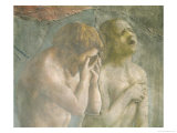 Adam and Eve Banished from Paradise  circa 1427 (Pre-Restoration) (Detail)