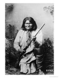 Geronimo Holding a Rifle  1884