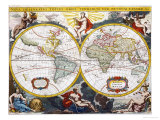 World Map  Early 18th Century