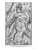 Map of Europe  Illustration from "Le Magasin Pittoresque " 1849