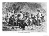 A Meal During the Bronze Age  Illustration from "L'Homme Primitif" by Louis Figuier (1819-94)