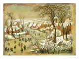 Winter Landscape with Figures on a Frozen River