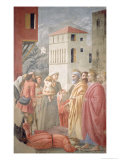 St Peter Distributing the Common Goods of the Church and the Death of Ananias  circa 1427