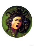 Medusa  Painted on a Leather Jousting Shield  circa 1596-98