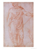 Sketch of a Man Holding a Staff and a Study of a Hand