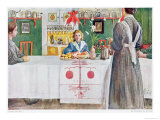 Friends from the Town: Dining Room Scene  Published in "Lasst Licht Hinin" (Let in More Light) 1909