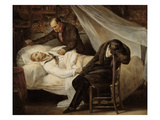 The Death of Theodore Gericault (1791-1824)  with His Friends Colonel Bro De Comeres