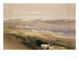 City of Tiberias on the Sea of Galilee  April 22nd 1839  Plate 38 from Volume I of "The Holy Land"