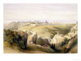 Jerusalem from the Mount of Olives  April 8th 1839  Plate 6 from Volume I of "The Holy Land"