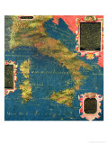 Map of Sixteenth Century Italy  from the "Sala Delle Carte Geografiche"