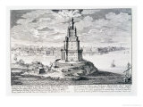The Pharos of Alexandria  Plate 9 from "Entwurf Einer Historischen Architektur"