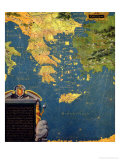 Map of Sixteenth Century Greece  from the "Sala Delle Carte Geografiche"