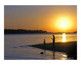 Father and son fishing