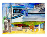 Dry Docked Shrimp Boat Lafitte  Louisiana