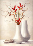 Willow Twigs with Red Flowers