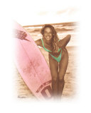 surfer girl in sepia 2