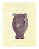 Watercolor Hippo
