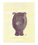 Watercolor Hippo