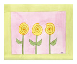 Yellow Swirly Flowers