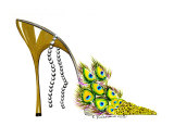 PEACOCK FEATHER stiletto