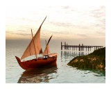 Dhow boat scene