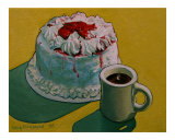 Java and Strawberry Cake