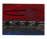 Red Black and Blue Landscape