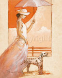 White Lady with Dalmation