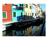 Hanging Laundry Alongside a Burano Canal