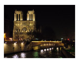 The Two Towers of Notre Dame at Night