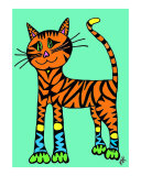 The cat with blue socks