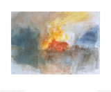 The Burning of the Houses of Parliament  c1834